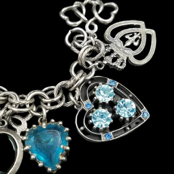 Vintage ART, Arthur Pepper Heart, Snake, Bakelite Charm Bracelet - Picture 6 of 8